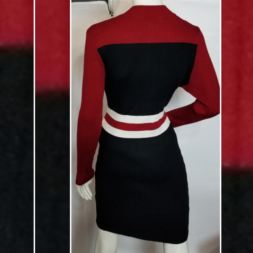 Bodycon Ribbed Sweater Dress - Picture 5 of 9